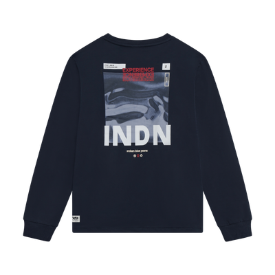Indian Blue Jeans T-Shirt LS Backprint Indian Deep Navy
