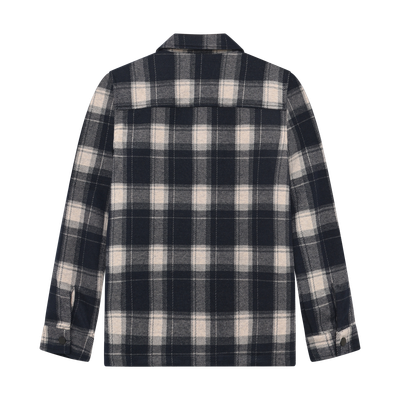 Indian Blue Jeans Shirt Jacket Zip Check Antra Ash