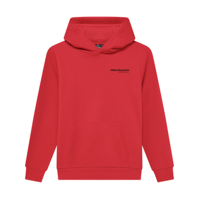 Indian Blue Jeans Hoodie Backprint Brushed Bright Red