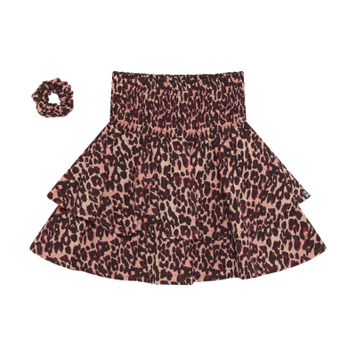Indian Blue Jeans Skirt Leopard Fig