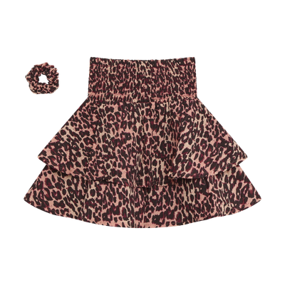 Indian Blue Jeans Skirt Leopard Fig
