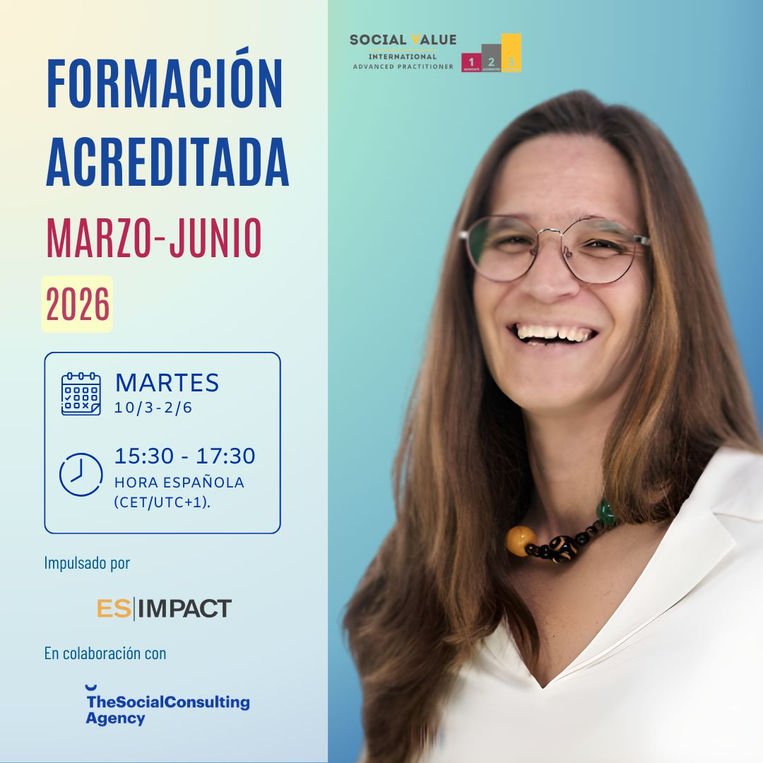 FORMACIÓN 2026 MARZO A MAYO - Medición de Impacto SROI Level 1