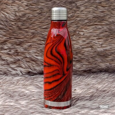 Red and Black Custom Hydro dipped 17oz Stainless Steel Insulated Tumbler