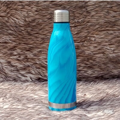 Blue and Turquoise Custom Hydro dipped 17oz Stainless Steel Insulated Tumbler