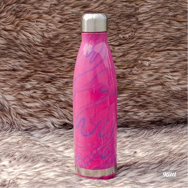 Pink and Grape Custom Hydro dipped 17oz Stainless Steel Insulated Tumbler
