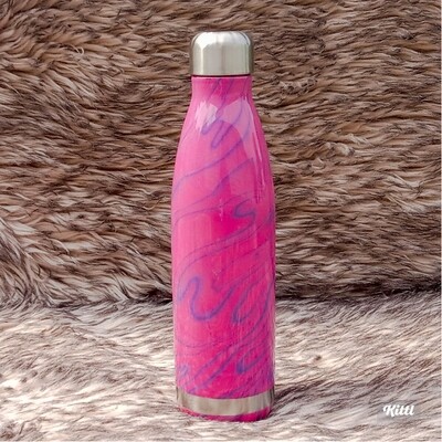 Pink and Grape Custom Hydro dipped 17oz Stainless Steel Insulated Tumbler