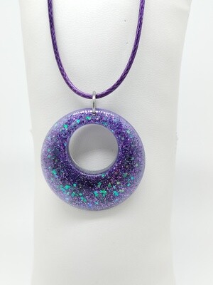 Hanger  paars met holografische glitter