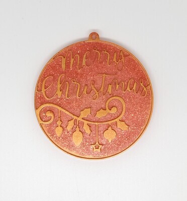 Kersthanger Merry Christmas rood goud