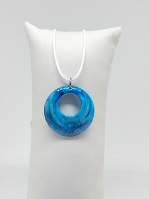 Hanger met uniek blauw design en glitter