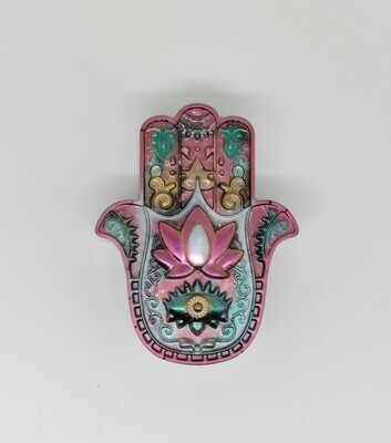 Orgonite Hand van Hamsa met kameleon kleuren Orgonite Hand van Hamsa met kameleon kleuren