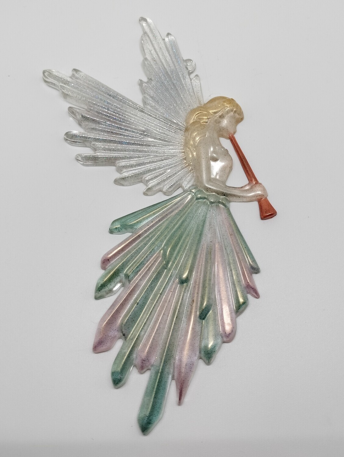 Engel maroongold en groengoud links Engel maroongold en groengoud links