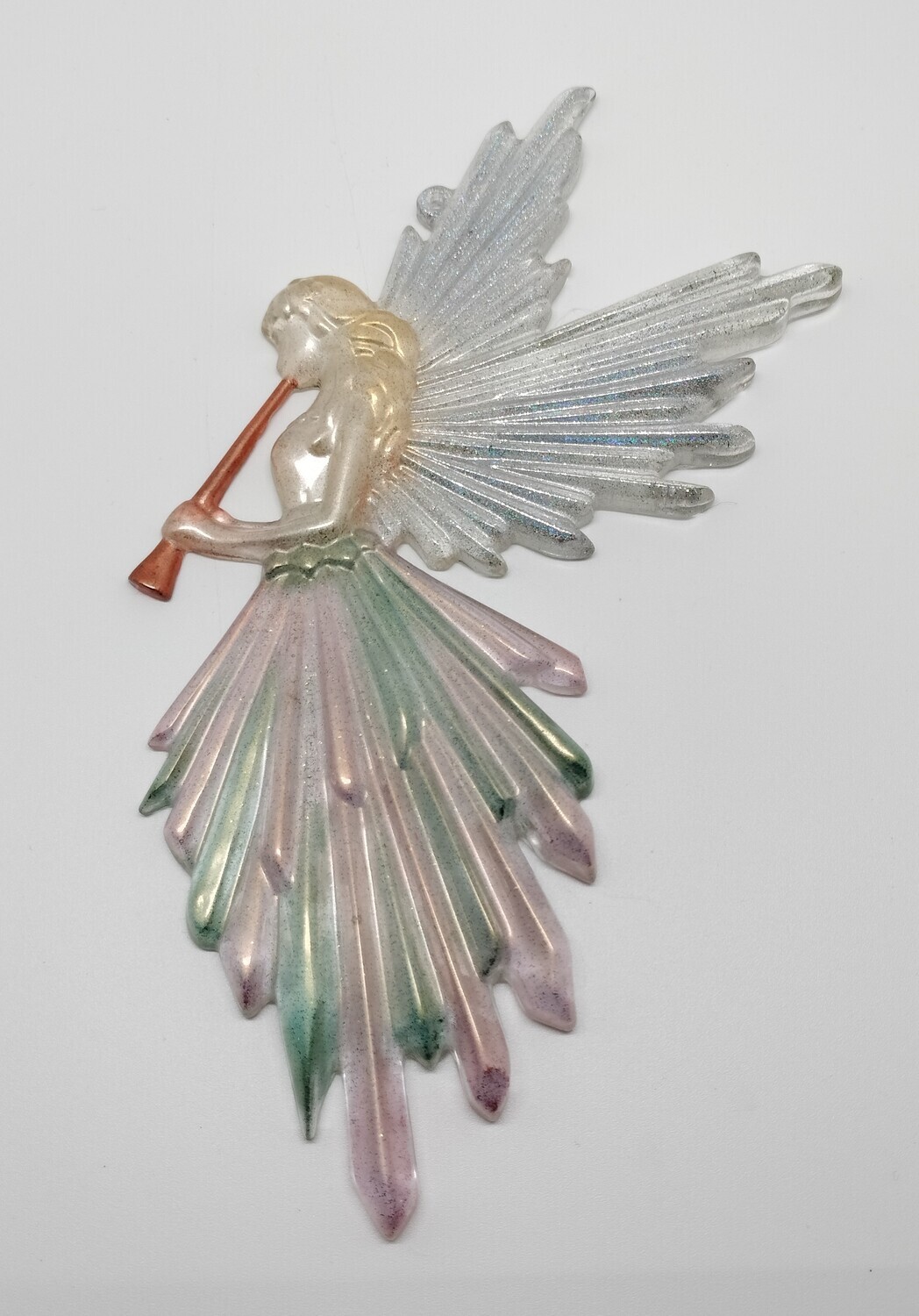 Engel maroongold en groengoud rechts