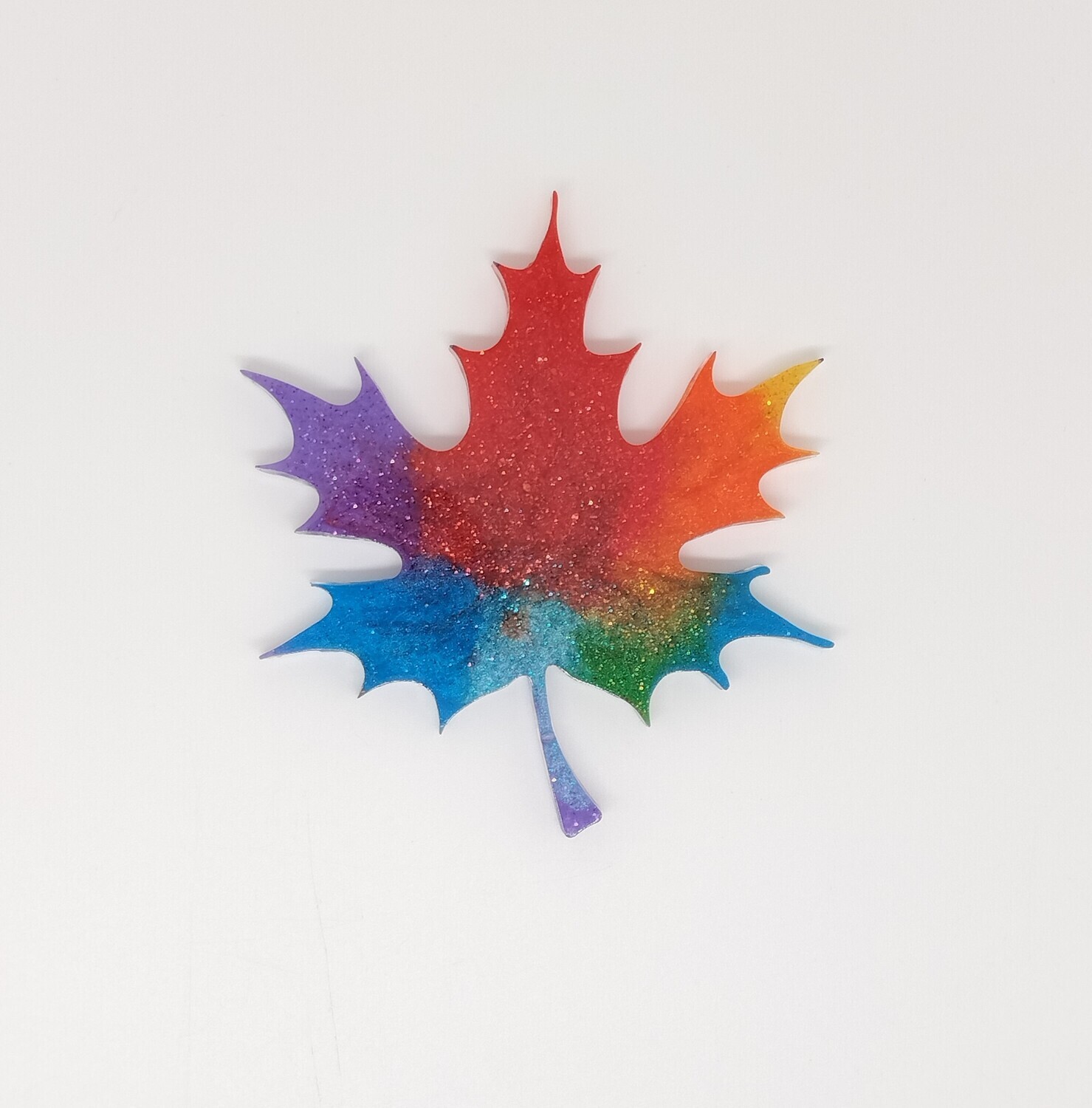 Blad esp met chakra kleuren