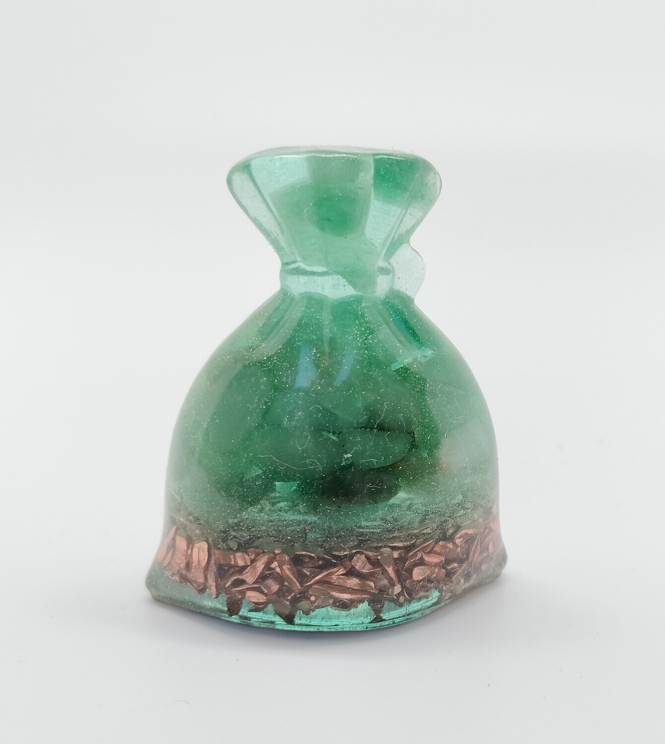 Orgonite zakje geluk (groene aventurijn)