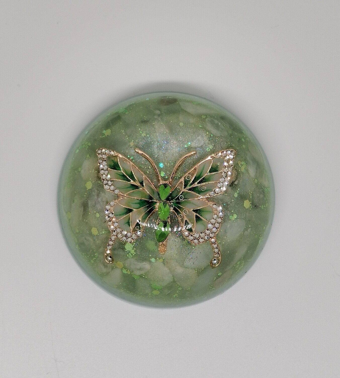 Orgonite Dome Vlinder Groen