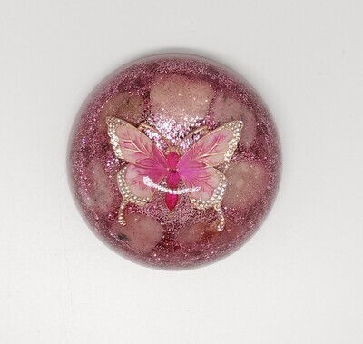 Orgonite Dome Vlinder roze