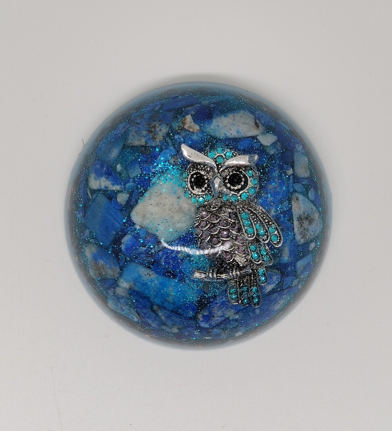 Orgonite Dome Uil blauw