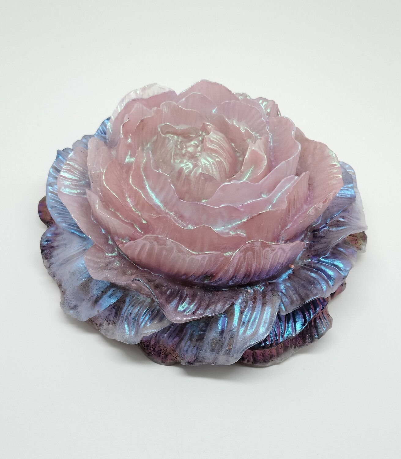 Orgonite pioenroos (XL) paars/roze (rozenkwarts)