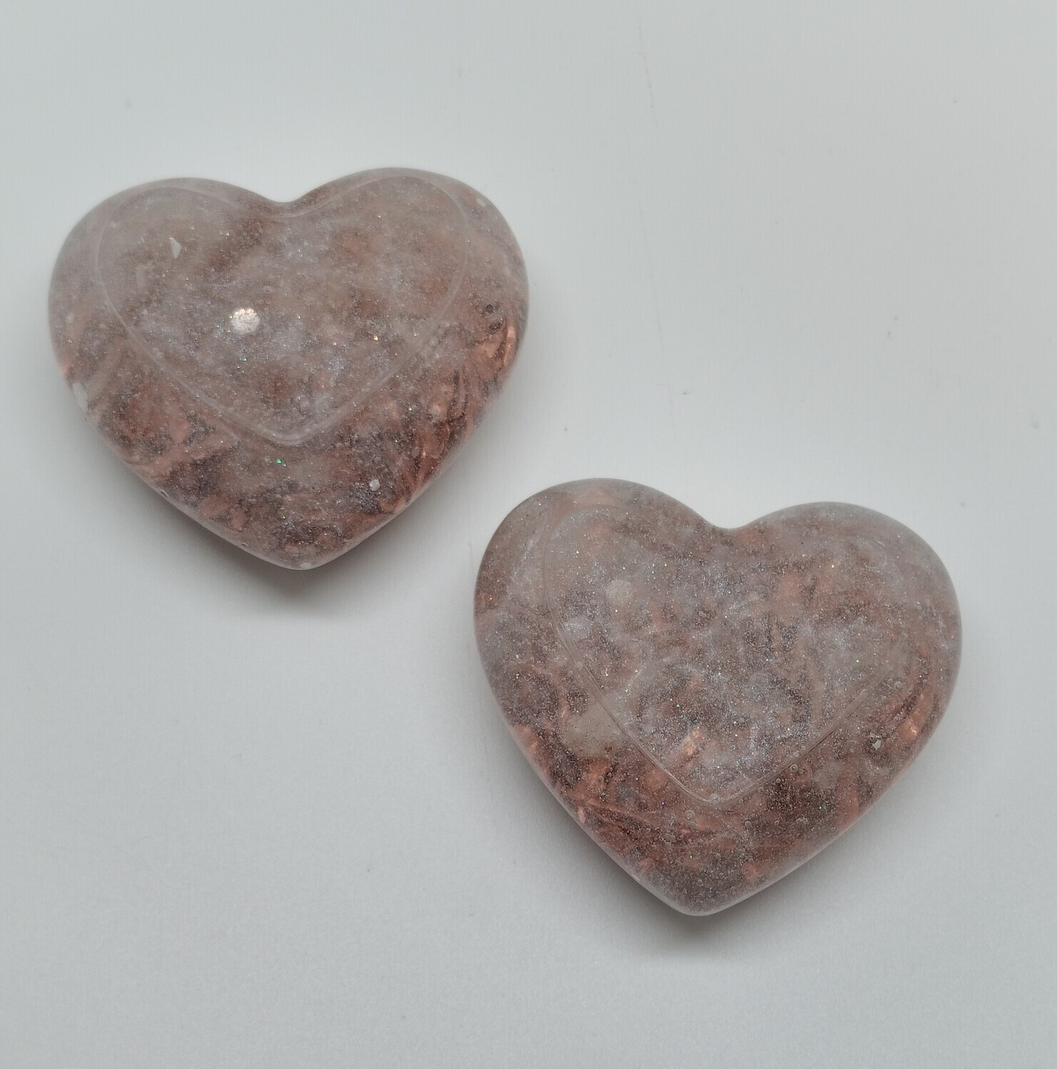 Orgonite hart M wit (bergkristal) Orgonite hart M wit (bergkristal)