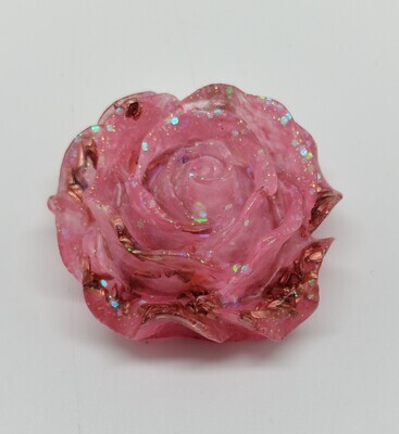 Orgonite roosje transparant roze (met rozenkwarts) Orgonite roosje transparant roze (met rozenkwarts)