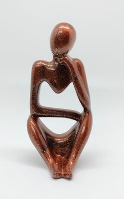 Abstract figuur 1 donkerbrons Abstract figuur 1 donkerbrons