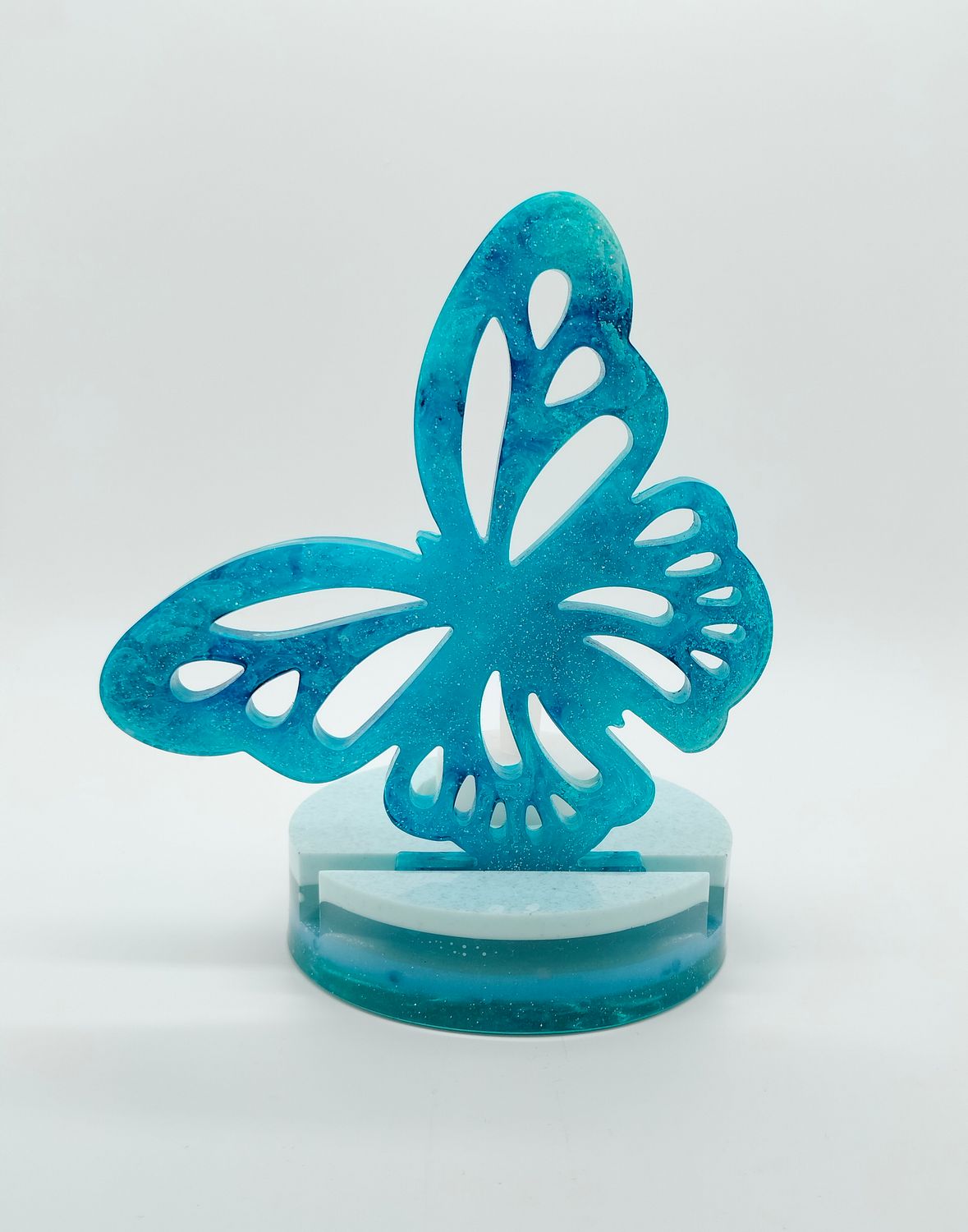 Vlinder blauw met Glow in the dark effect