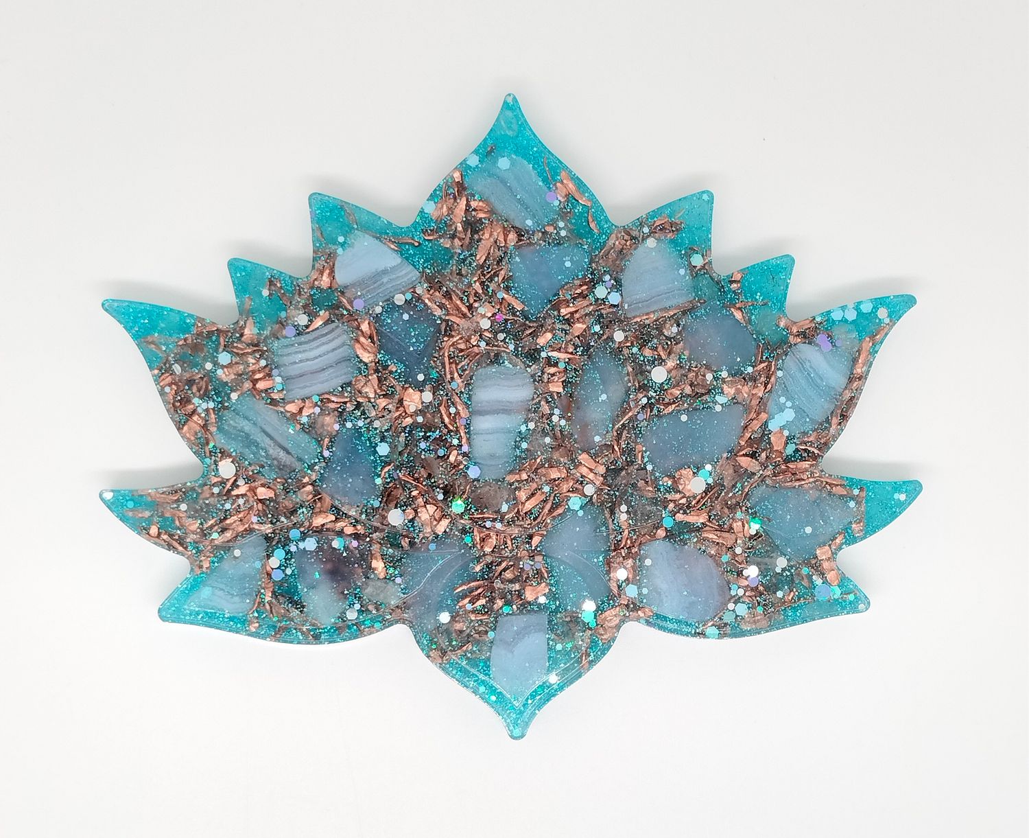 Orgonite oplaadschijf Lotus lichtblauw Orgonite oplaadschijf Lotus lichtblauw