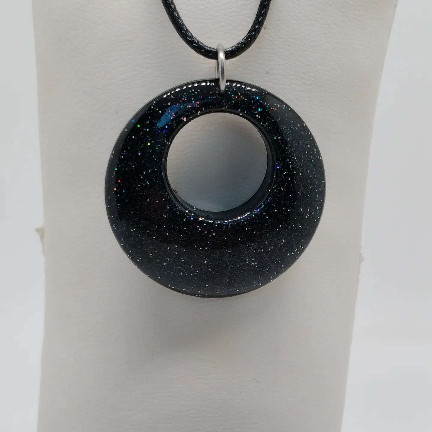 Hanger zwart met holografische glitter