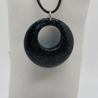 Hanger zwart met holografische glitter