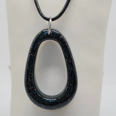 Hanger zwart met holografische glitter Hanger zwart met holografische glitter