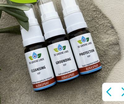 HSP Proefpakket Reinigen, Gronden & Beschermen, set van 3 aurasprays à 10 ml HSP Proefpakket Reinigen, Gronden & Beschermen, set van 3 aurasprays à 10 ml