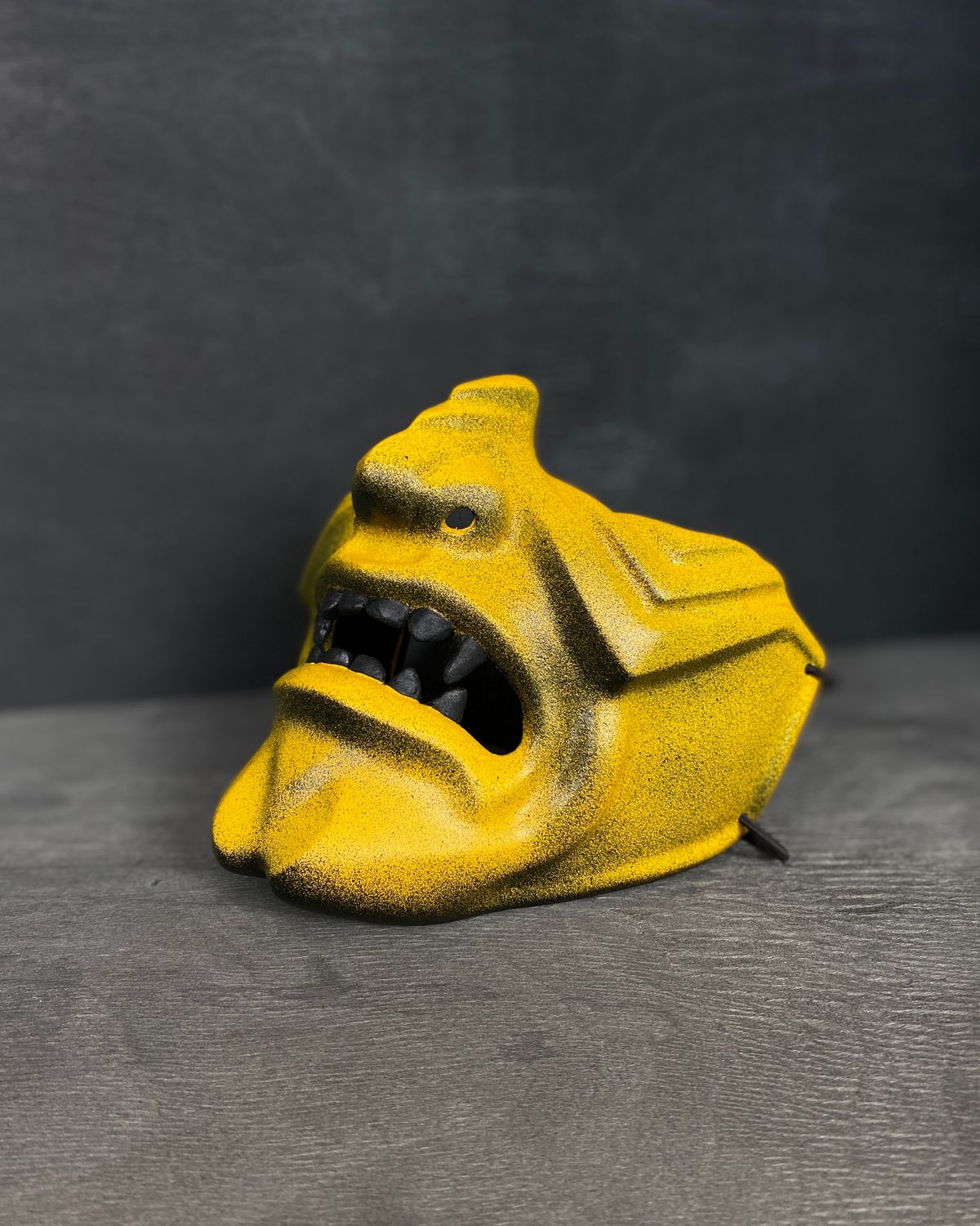 Yellow Samurai Oni Half Mask