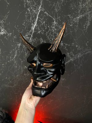 Japanese Black &amp; Cooper Hannya mask