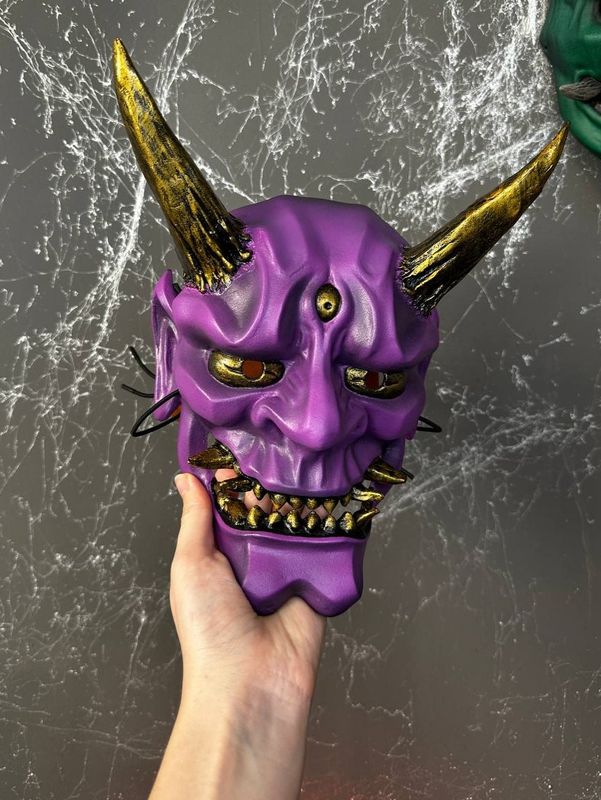 Japanese Oni Mask Purple