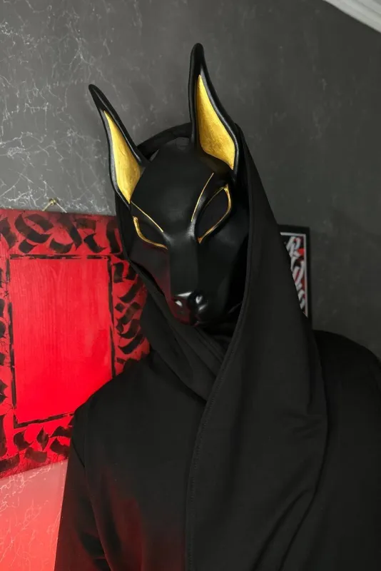 Egyptian Anubis mask Black and Gold