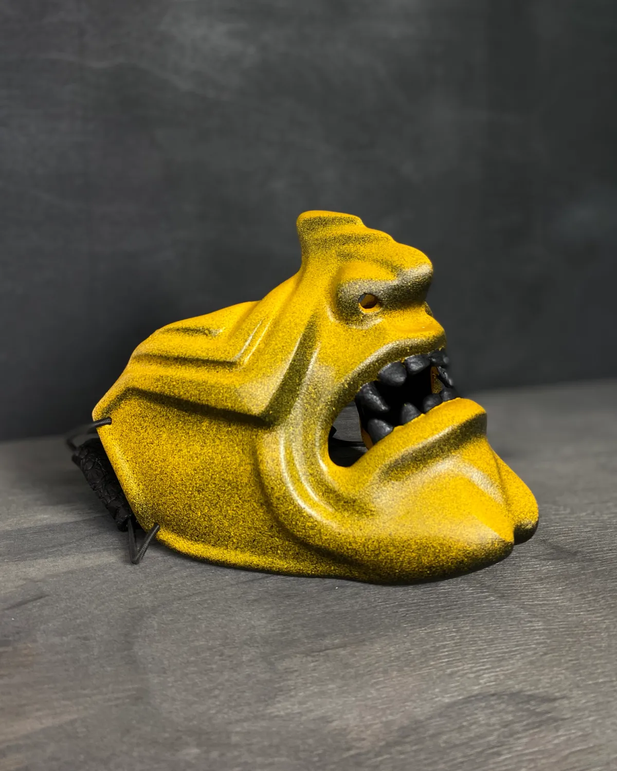 Yellow Samurai Oni Half Mask