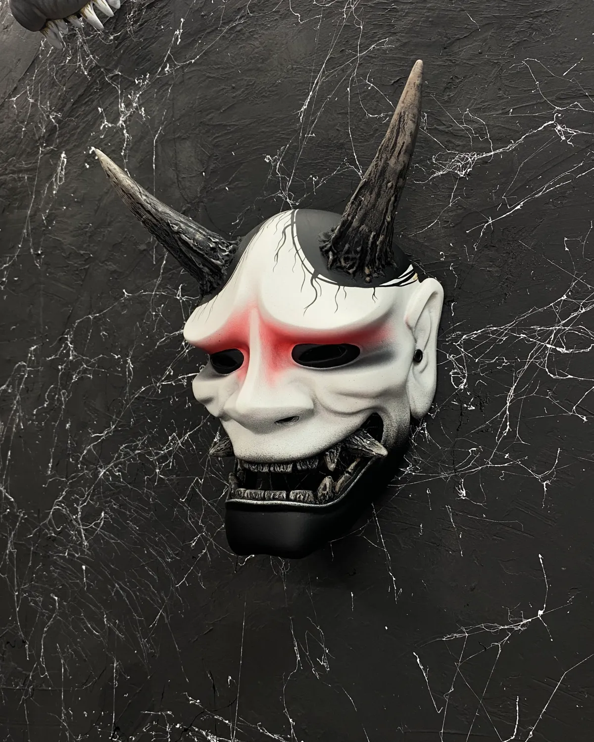 Japanese White and Black Hannya Mask