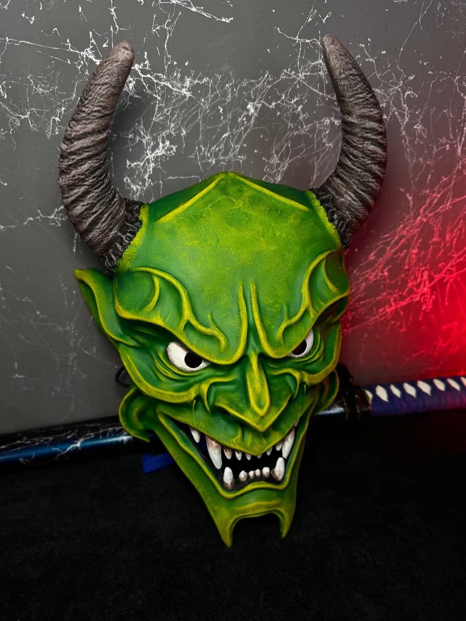 Green Demon Oni mask