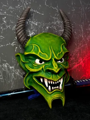 Green Demon Oni mask