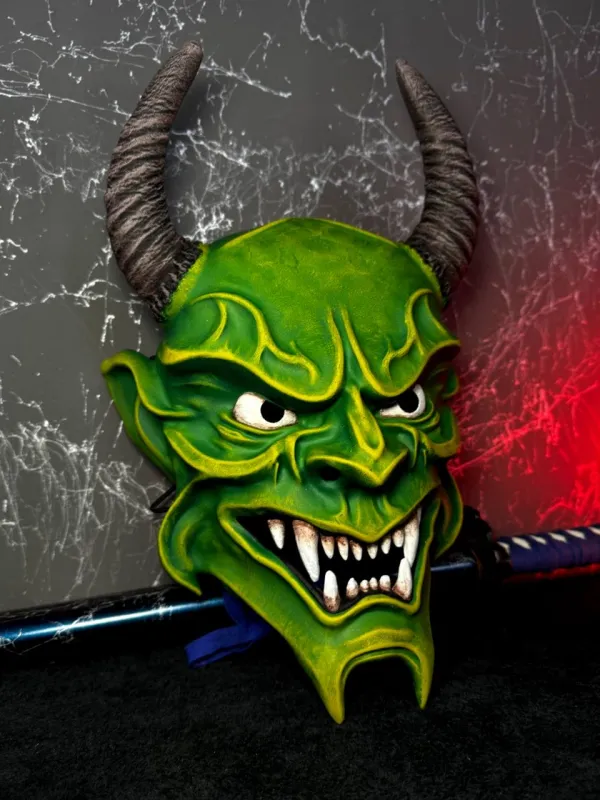 Green Demon Oni mask
