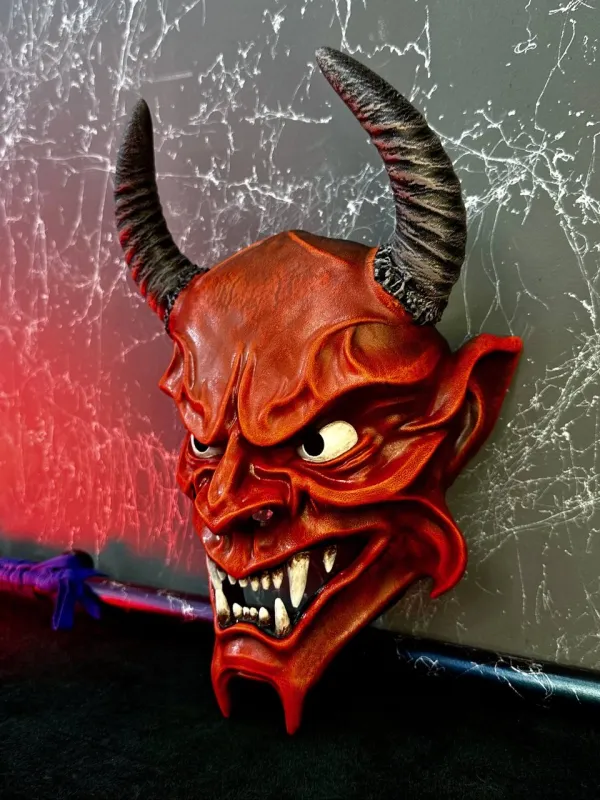 Red Demon Oni mask