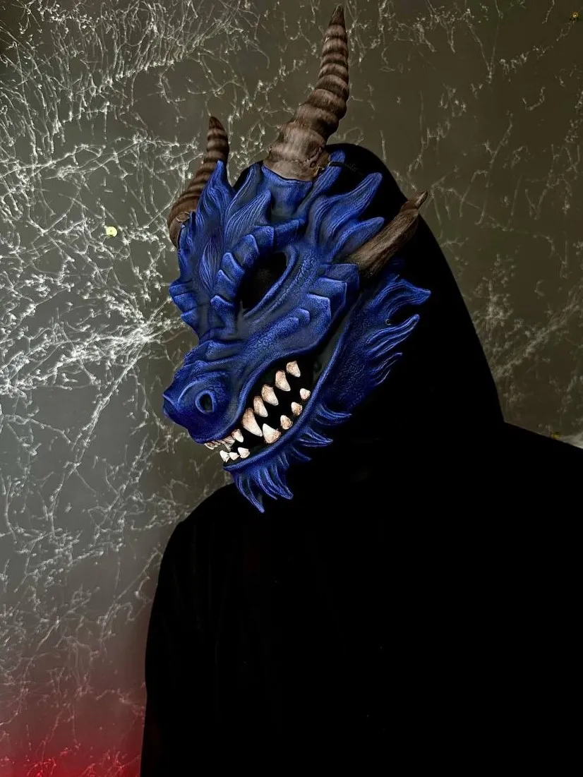 Dark Blue Dragon mask