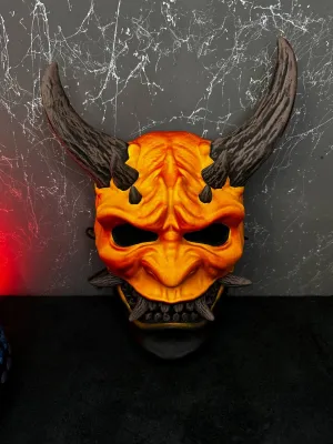 Fiery Horror Oni mask