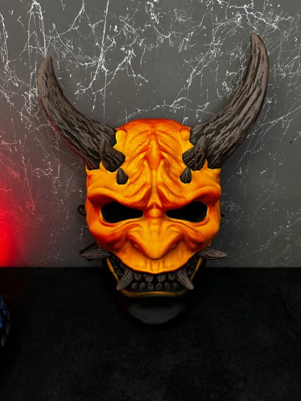 Fiery Horror Oni mask