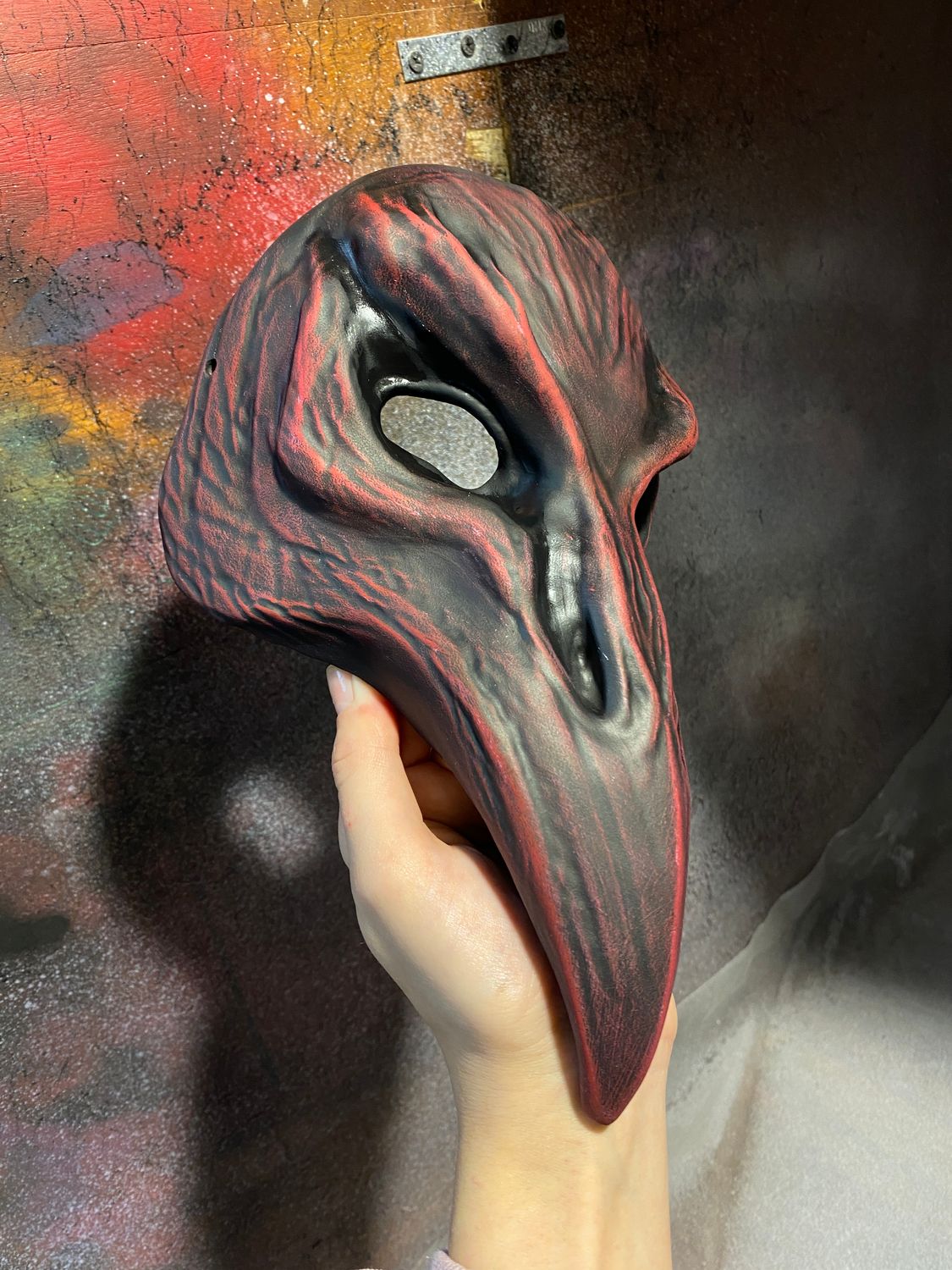 Crow mask Red