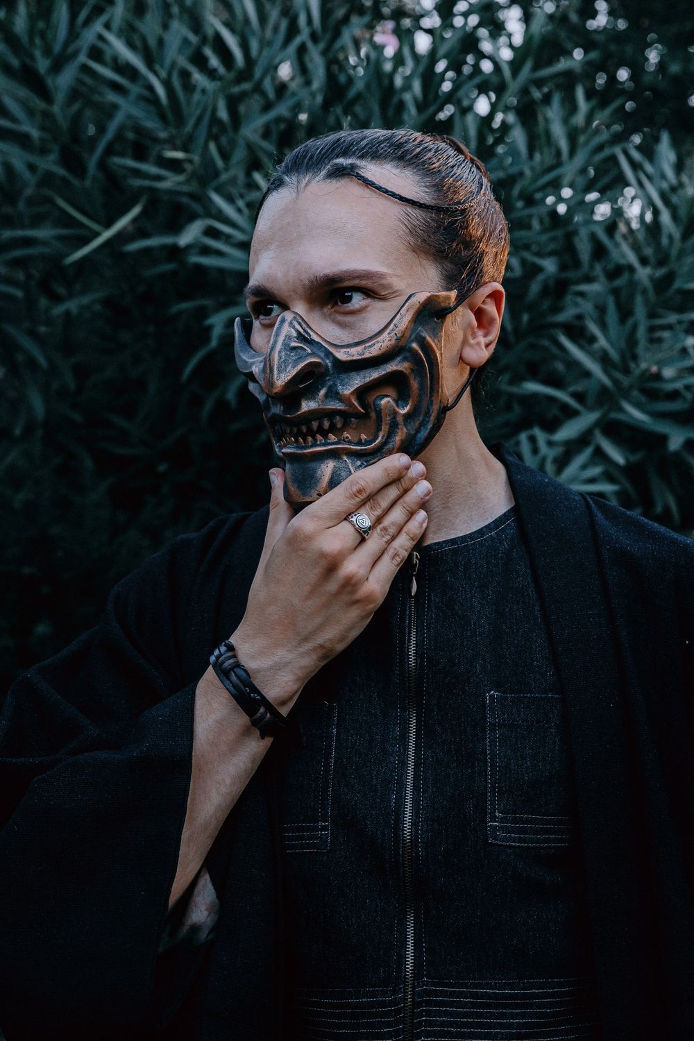 Samurai Half Mask: Bronze