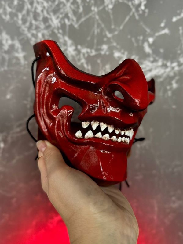Japanese Samurai Mask: Red