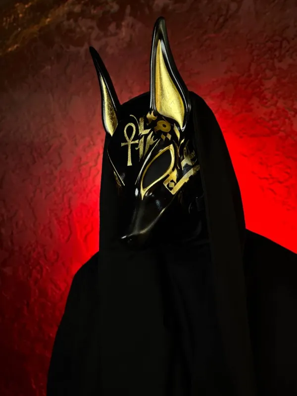 Anubis Mask, Wolf Mask, Wolf Head Jackal mask. Mask. Egyptian God costume, Halloween mask, Anubis cosplay, Black Dog mask