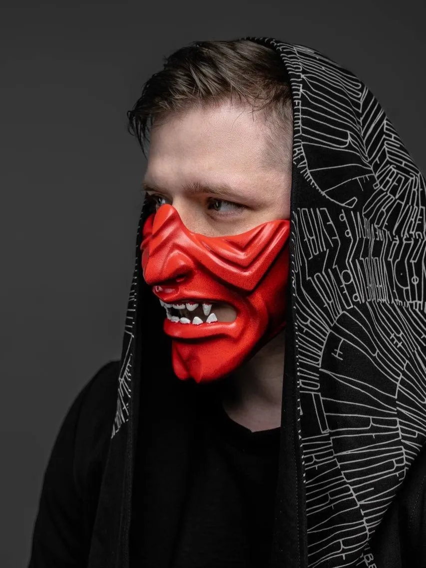 Samurai Half Mask — Red