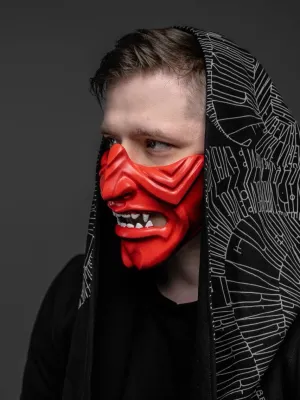 Samurai Half Mask — Red